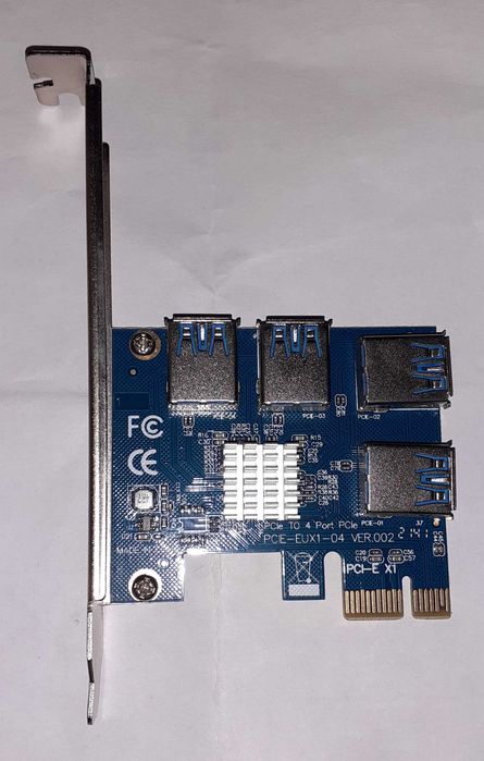 Плата розширення для чотирьох райзерів PCI-E USB 3.0 riser HUB