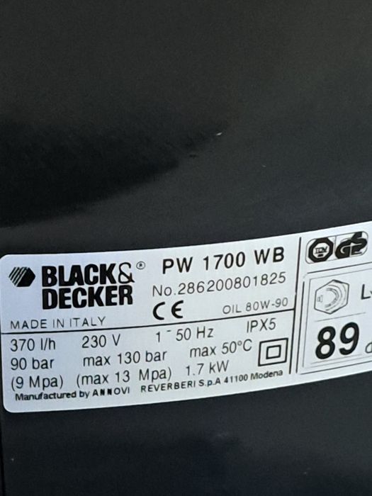 Продам автомобильную мойку Black Decker высокого давления