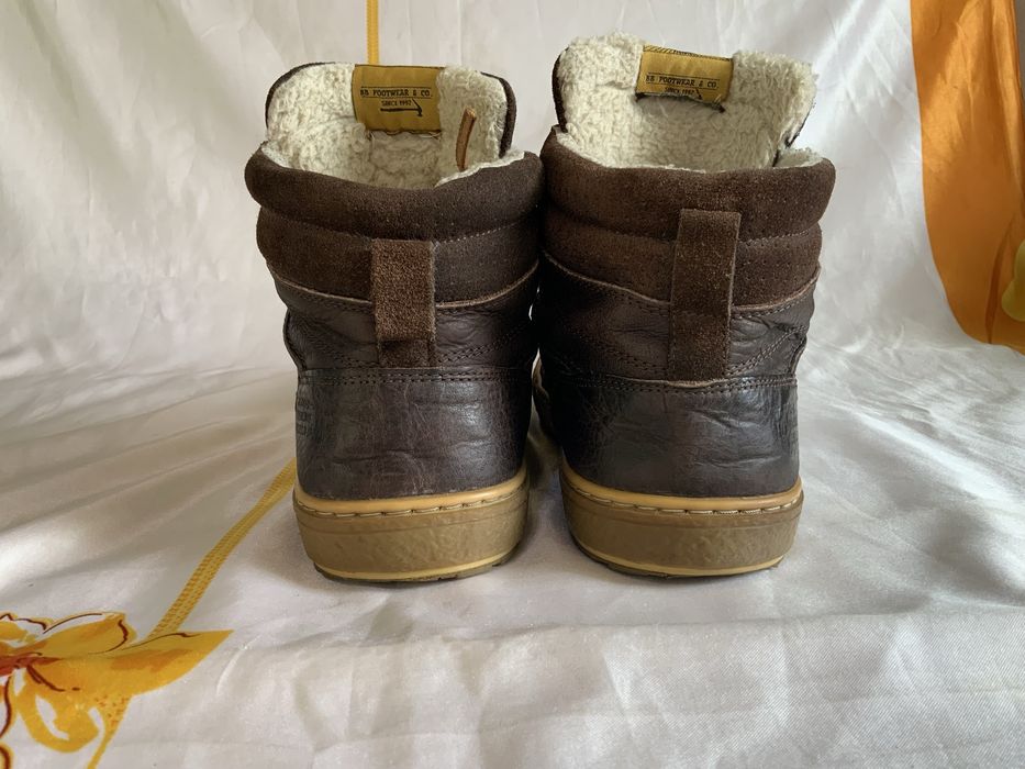 Теплющие фирменные кожаные зимние ботинки BB FootWear. Разм. 44/28.5см