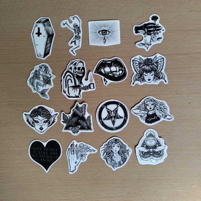 50 Autocolantes Stickers Gothic Girl