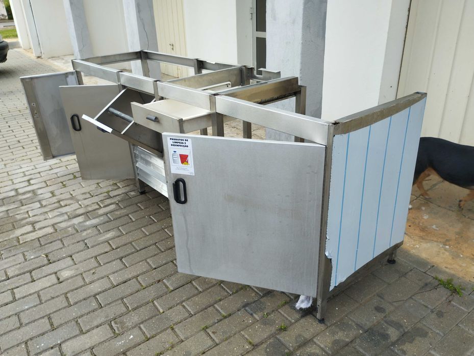 Bancada de inox sem tampo