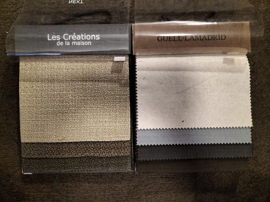 Lote de catálogos de amostras de tecidos de decoração