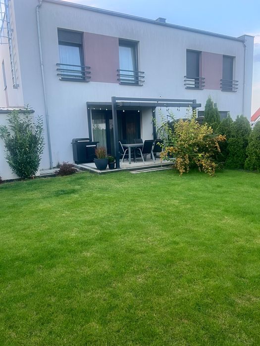 Dom z ogrodem i garażem Rokietnica, 107,50 m2, zabudowa bliźniacza