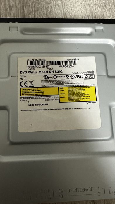 Дисковод dvd writer model SH S 202