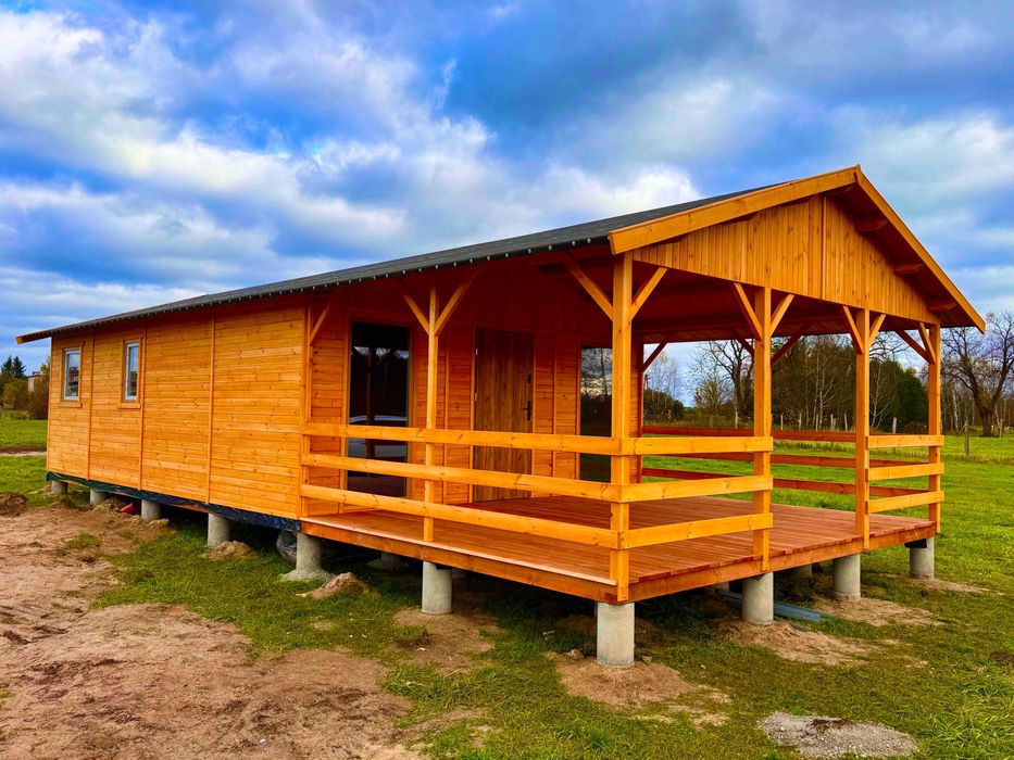 dom całoroczny z drewna dom drewniany domki drewniane tani dom WARBIT