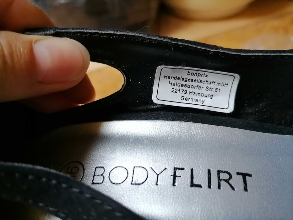 Czółenka damskie czarne rozm 36 bodyflirt Bonprix