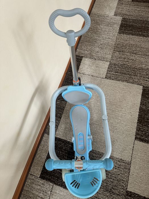 Дитячий триколісний самокат з ручкою