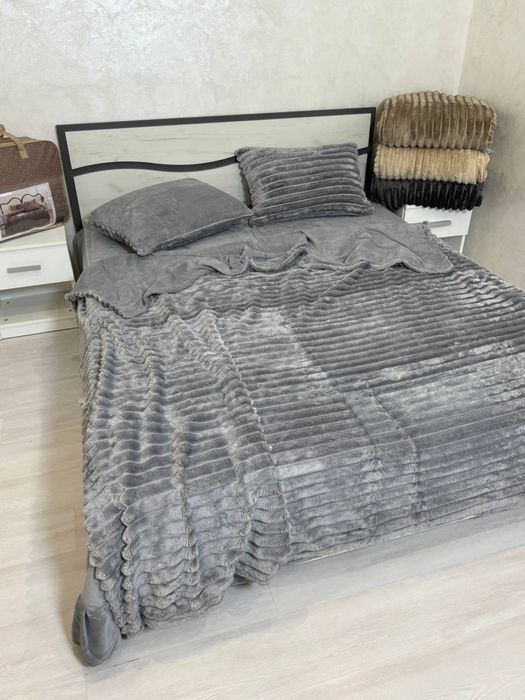 Акція 3 дні! Плюшевое теплое постельное белье Шарпей велюрова постіль
