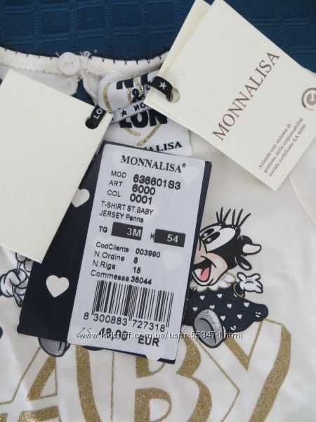 Bluzka niemowlęca dziewczynka Monnalisa, 3m