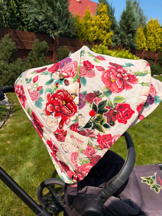 Zestaw Cybex Priam 2w1 Spring Blossom Light + MAXI Zestaw Akcesoriów