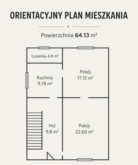 Mieszkanie 64m²/ Osiek Drawski
