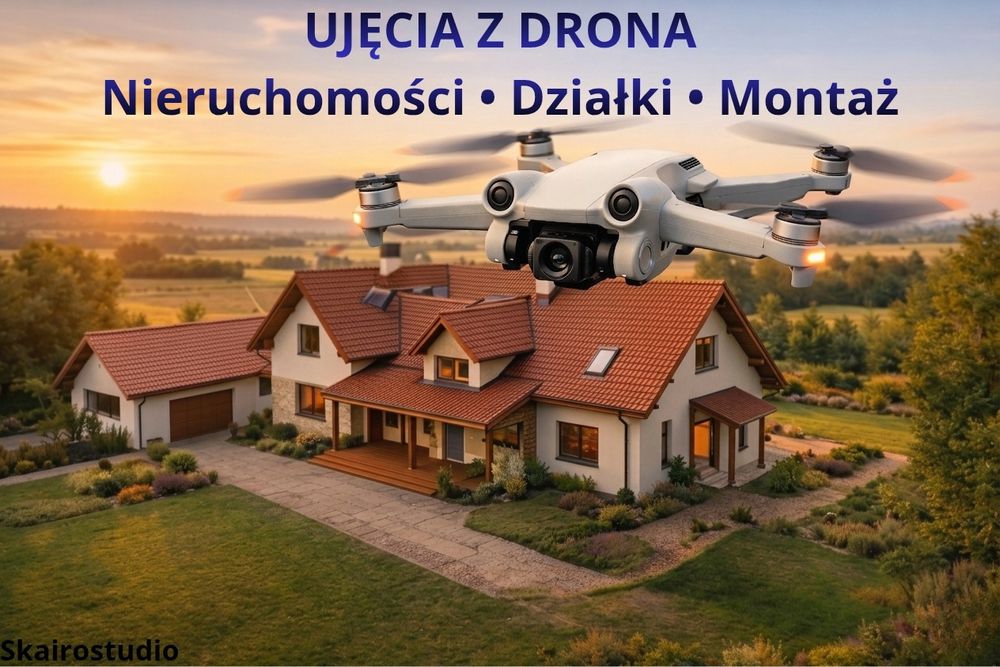 Filmowanie i zdjęcia z drona Nieruchomości Skairostudio
