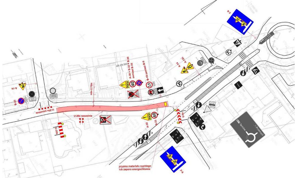 Projekt tymczasowej i stałej organizacji ruchu oraz zjazdów