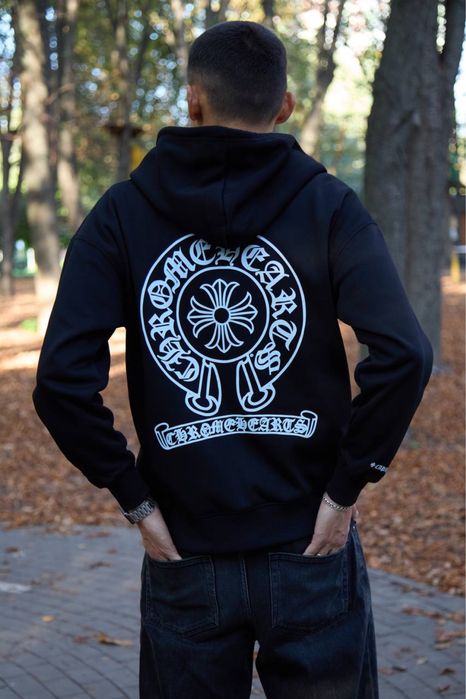 Чоловіче зіп худі чорне ChromeHarts
