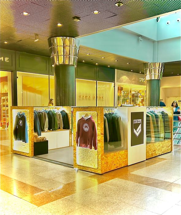 Quiosque de Madeira para centro comercial