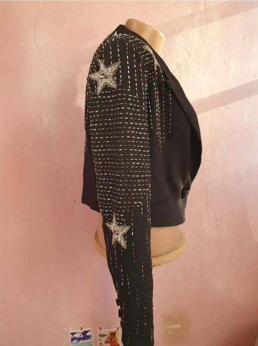 Сценічний зірковий піджак фрак Іdol розшитий , S/10