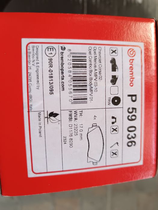 Pastilhas e discos brembo