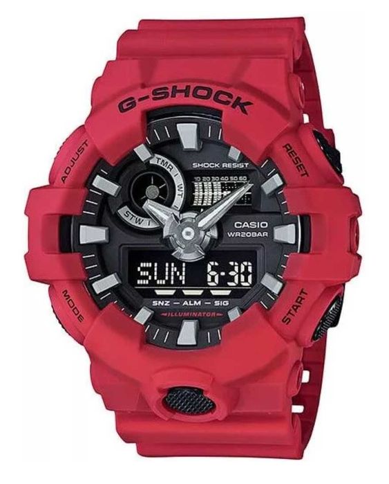 Casio G-Shock Czerwony GA-700-4AER idealny!