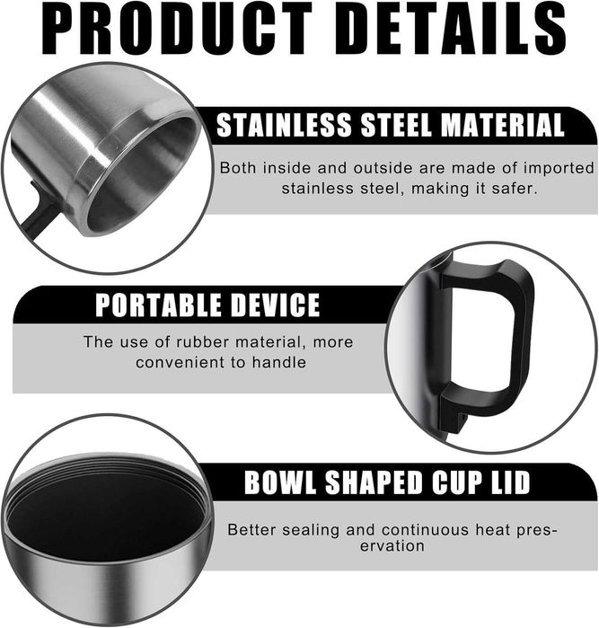 Molbory 12 V Czajnik Samochodowy, USB, 500ml, Przenośny Kubek Grzewczy