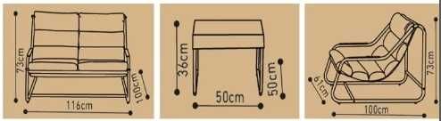 Komplet zestaw mebli ogrodowych nowoczesne loft NOWE