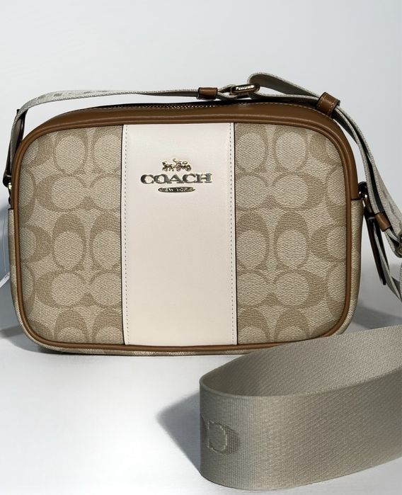 Сумка Оригінал Coach Jamie Camera Bag In Signature Canvas With Stripe