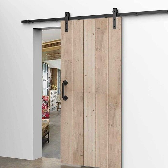 CCJH klamka do drzwi przesuwnych w stylu retro, 1 szt., czarna