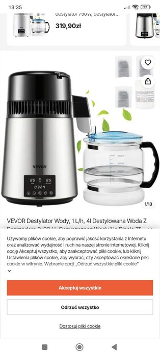 Destylator do wody vevor