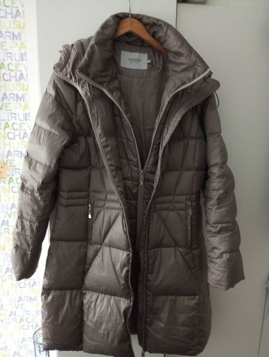Damska kurtka -płaszcz, puchowa R 40