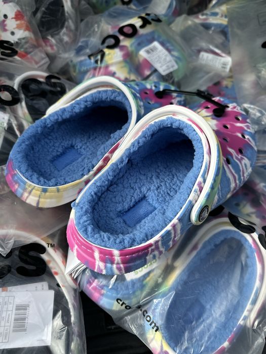 Утепленные Crocs Classic Lined Tye Dye Clog