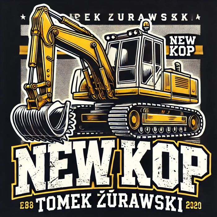 Prace ziemne koparko-ładowarka wykopy koparka