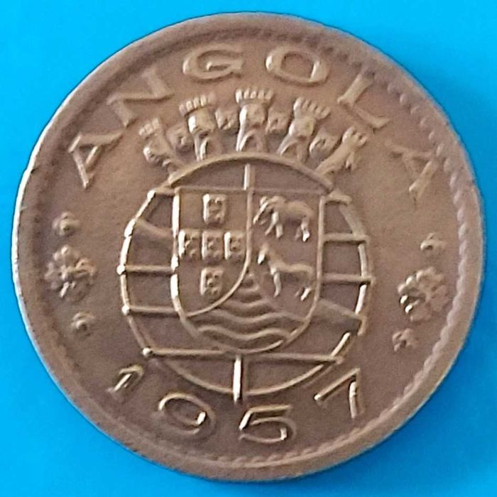 50 Centavos de 1957, Republica Portuguesa, Angola
