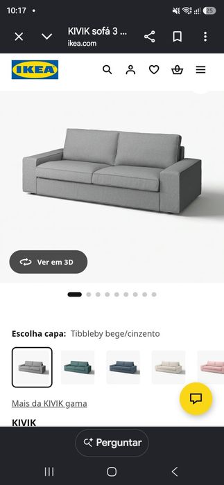 Vendo sofá 3 lugares