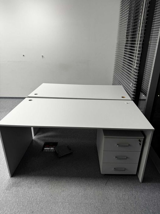 Biurko szare 160x80 biurka stół stoły do biur szkół domu