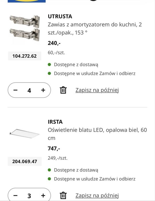Ikea metod  witrynka górne szafki LERHYTTAN nowe 60/37/100
