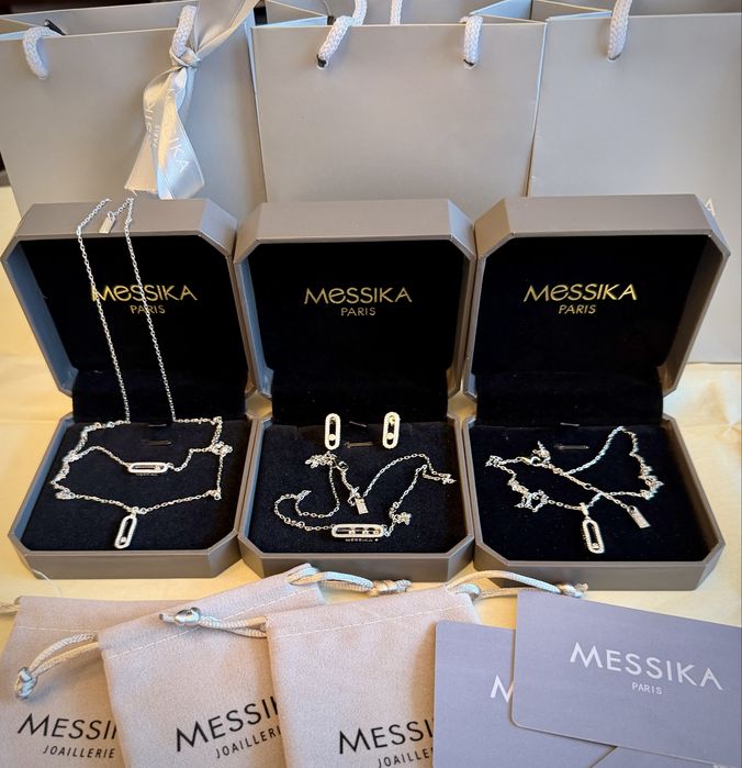 Messika кольє, ланцюжок, підвіска,сережки
