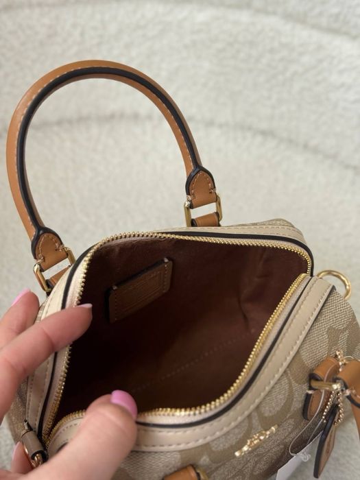 Сумка Coach mini беж