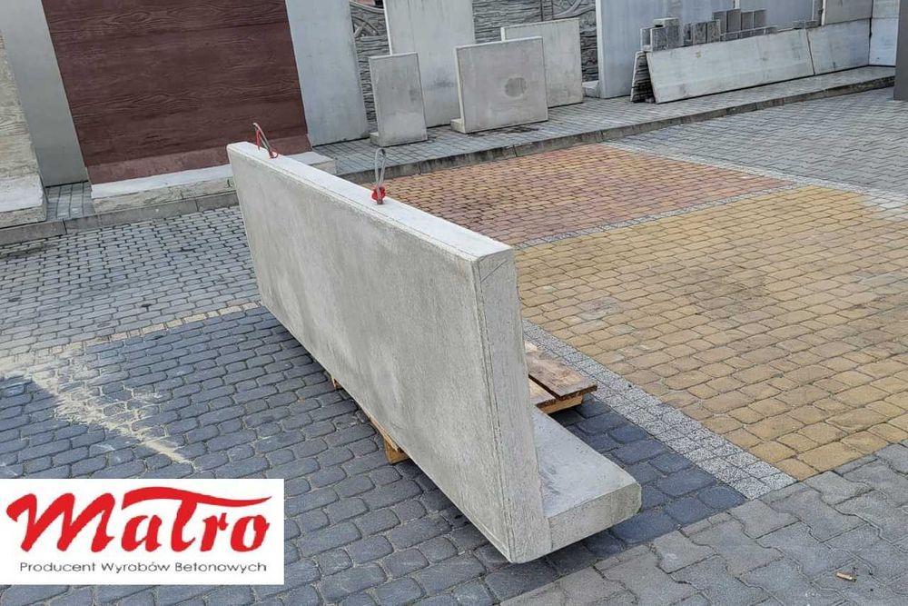 Mur oporowy typu L, mury oporowe elki 100x250 prefabrykat muru