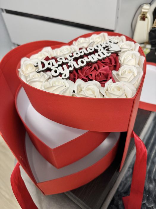 Подарункова коробка (без наповлення) серце, на подарунок