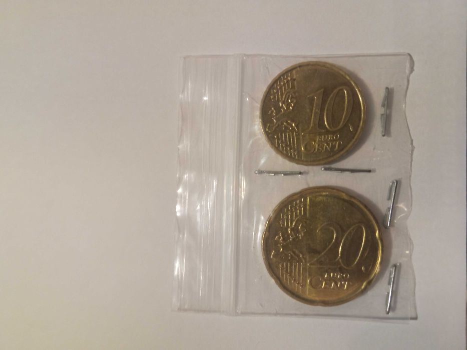 Lote 2 Moedas 10 e 20 Cêntimos