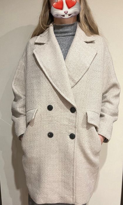 Демісезонне пальто жіноче, колір меланж, розмір М-Л, MNG