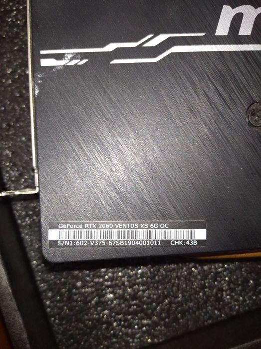 MSI GeForce RTX 2060 Ventus XS 6GB OC64586280528642123
