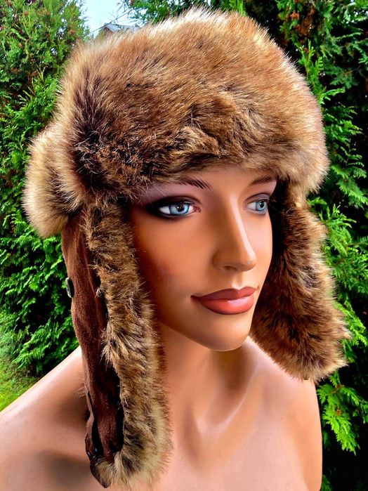 Modna czapka zimowa damska uszatka nowa Wyprzedaż !