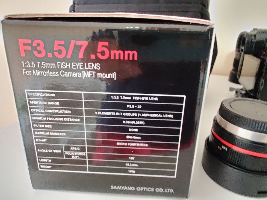 Samyang, Rokinon 7.5mm f/3.5 for MFT, as new64575358550658122