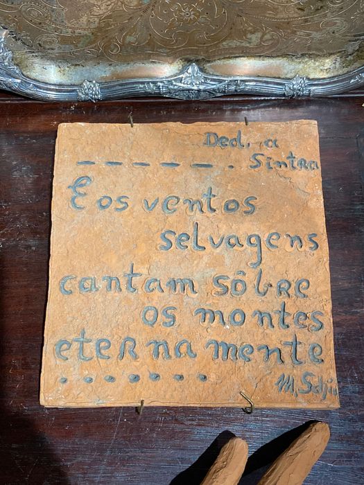 Azulejo Placa Sintra em Barro 20 cm Assinado Margarida Schimmelpfennig