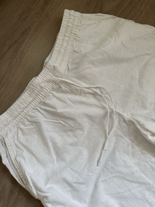 Білі лляні штани H&M