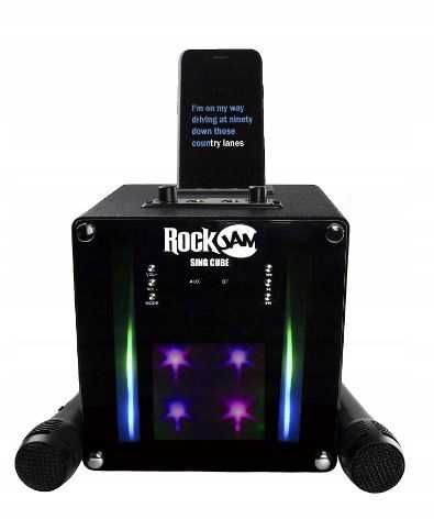 Rockjam RJSC01-BK Głośnik z Karaoke Bluetooth Czarny 2 x Mikrofon