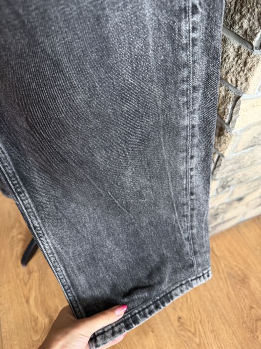 Szare jeansy Zara szerokie nogawki Wide Leg rozmiar L/40