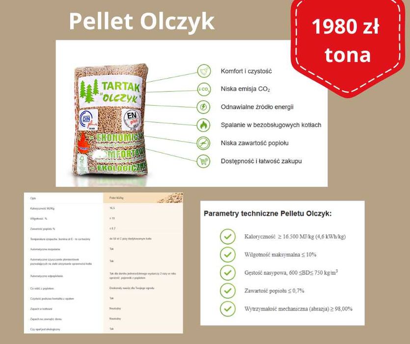 Pelet Sosnowy Olczyk 1050kg paleta