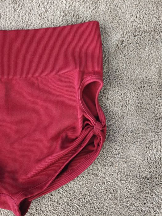 Spodenki pole dance fitness S wysoki stan czerwone