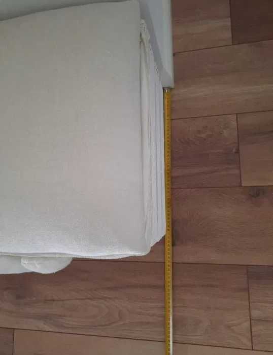 Puf siedzisko ze skrzynki biało kremowe duże HANDMADE